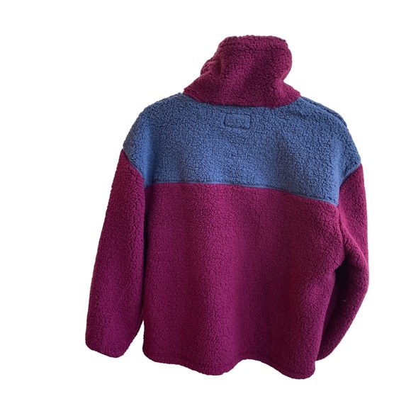 Universal Thread Women’s Sherpa Anorak Jacket size L NWT purple color block - Picture 8 of 9
